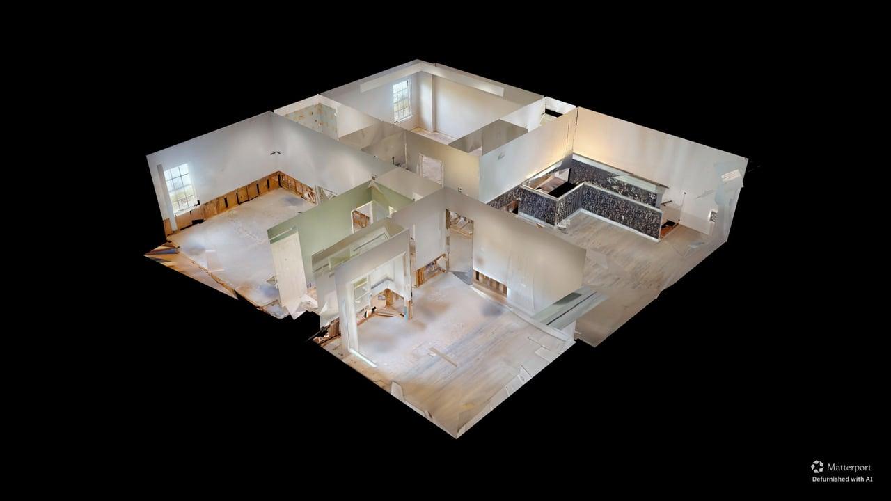 Dollhouse view, defurnished
