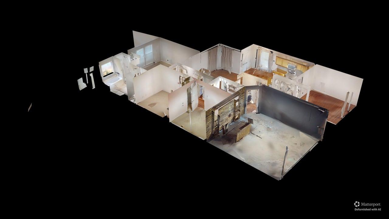 Dollhouse view, defurnished