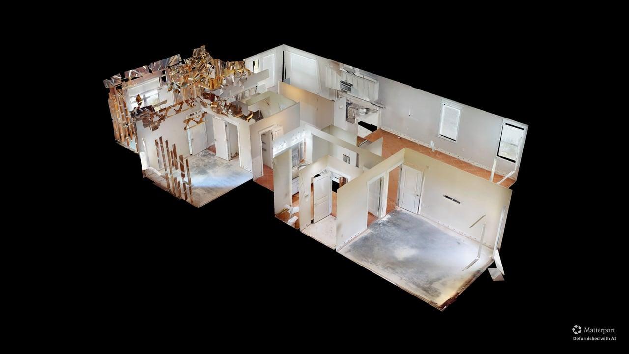 Dollhouse view, defurnished