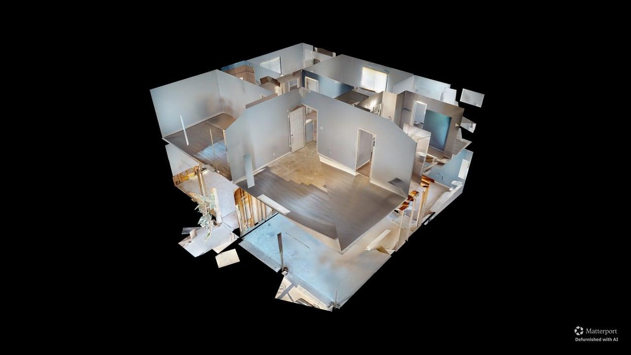 Dollhouse view, defurnished